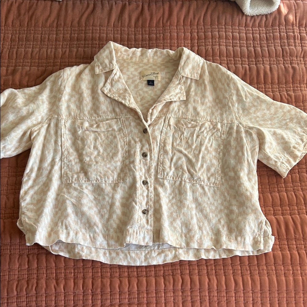 Universal Thread Cream Button-Down Shirt